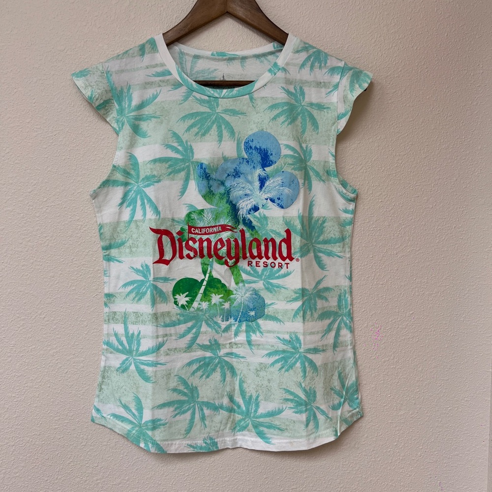Disneyland Resort Palm Tree Tee - Green and White